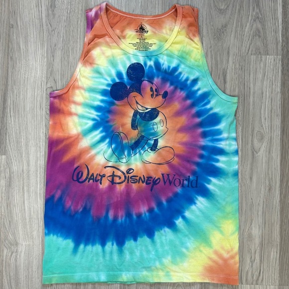 Disney Parks Other - Disney Parks Mickey Mouse Tie Dye Tank Top Walt Disney World Rainbow Mens Large